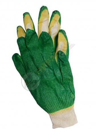Изображение Перчатки трикотаж. с двойной облив. (желто-зеленые)  от магазина Пирания Курган